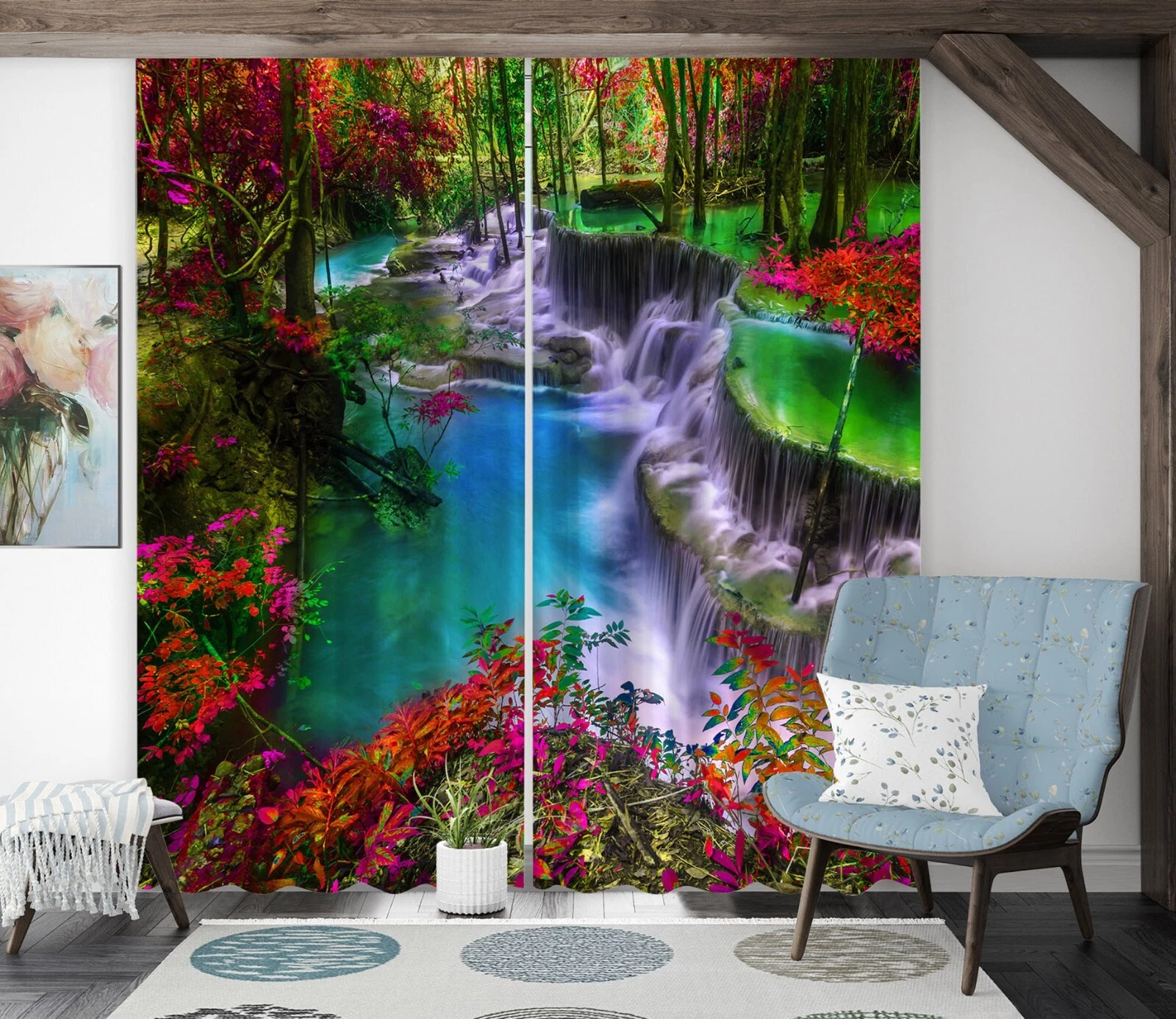 3D Attractive Forest ZHUC206 Photo Curtain Window Blockout Fabric Vera 2023