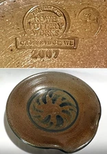 Rowe Pottery Works Spoon Rest Stoneware Cambridge Wisconsin