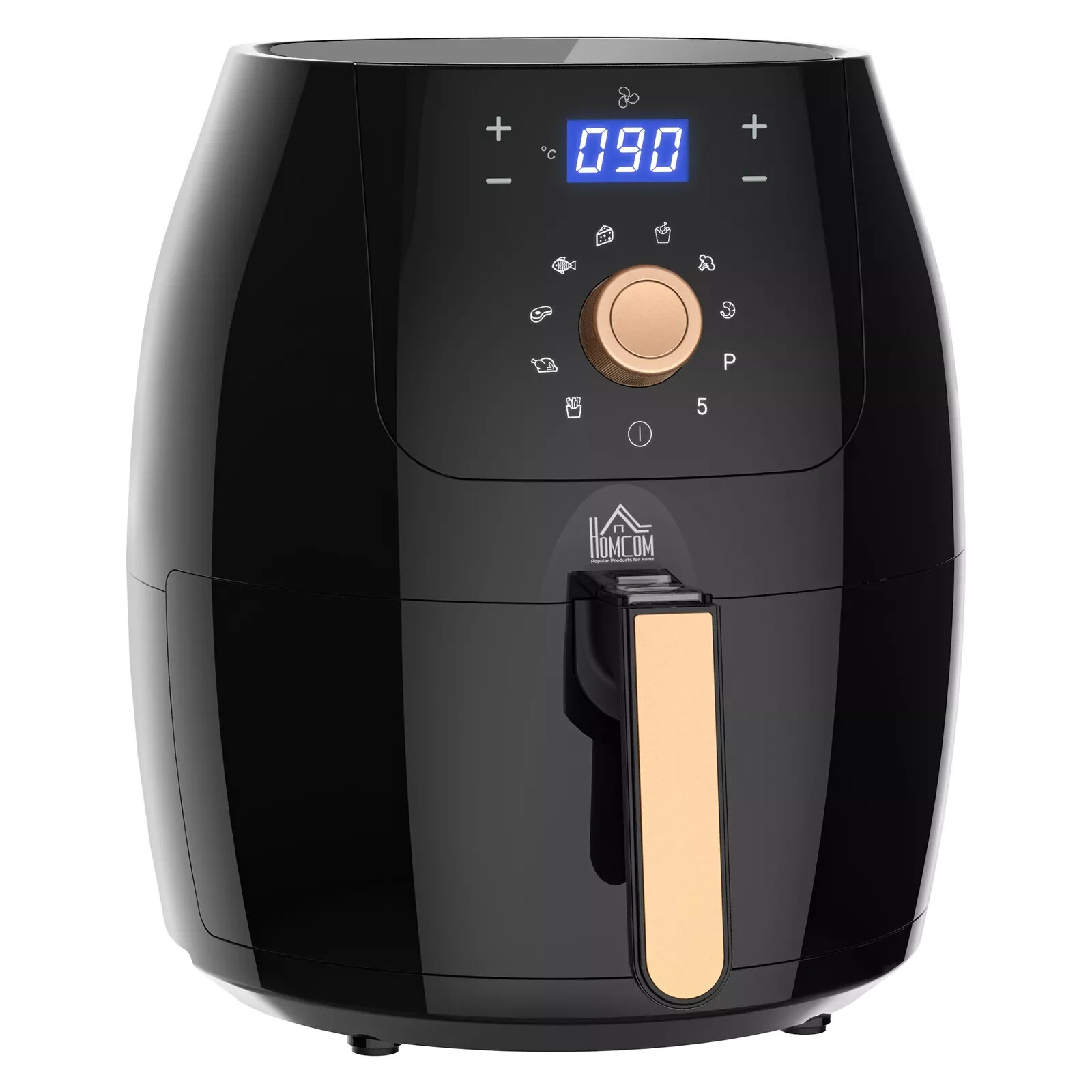 Air Fryer 1700W 5.5L Digital Display Adjustable Temperature 60Min Timer HOMCOM