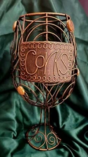 Copper Metal Wine Glass Cork Holder Decoration