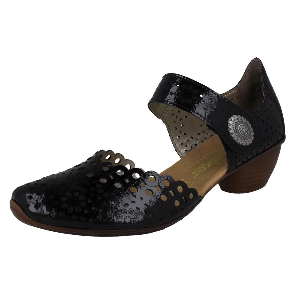Ladies Rieker '43753' Leather Mary Jane Cut Out Shoes - Image 4 of 4