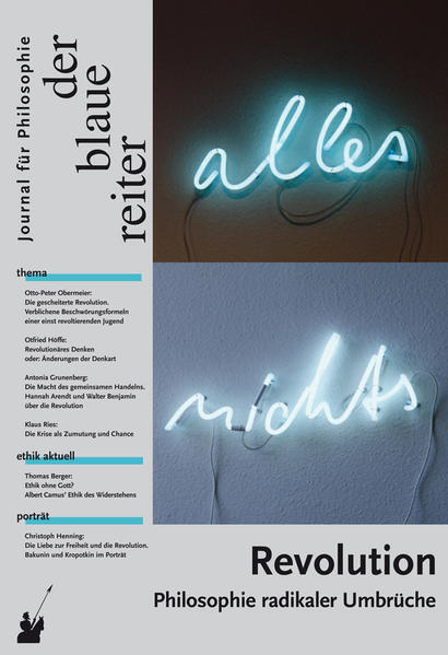 Thumbnail - Der Blaue Reiter. Journal Für Philosophie / Revolution | 2021 |
