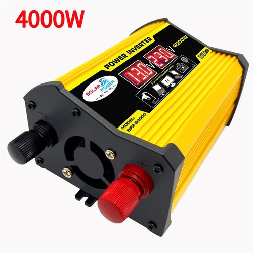 UK Plug 4000W Car Power Inverter DC 12V to AC 240V Cigarette Lighter Converter - Picture 2 of 14