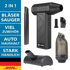 LMG 2‑in‑1 Auto‑Staubsauger & Bläser 140W Akku Polster Armaturen Lüftung Ritzen