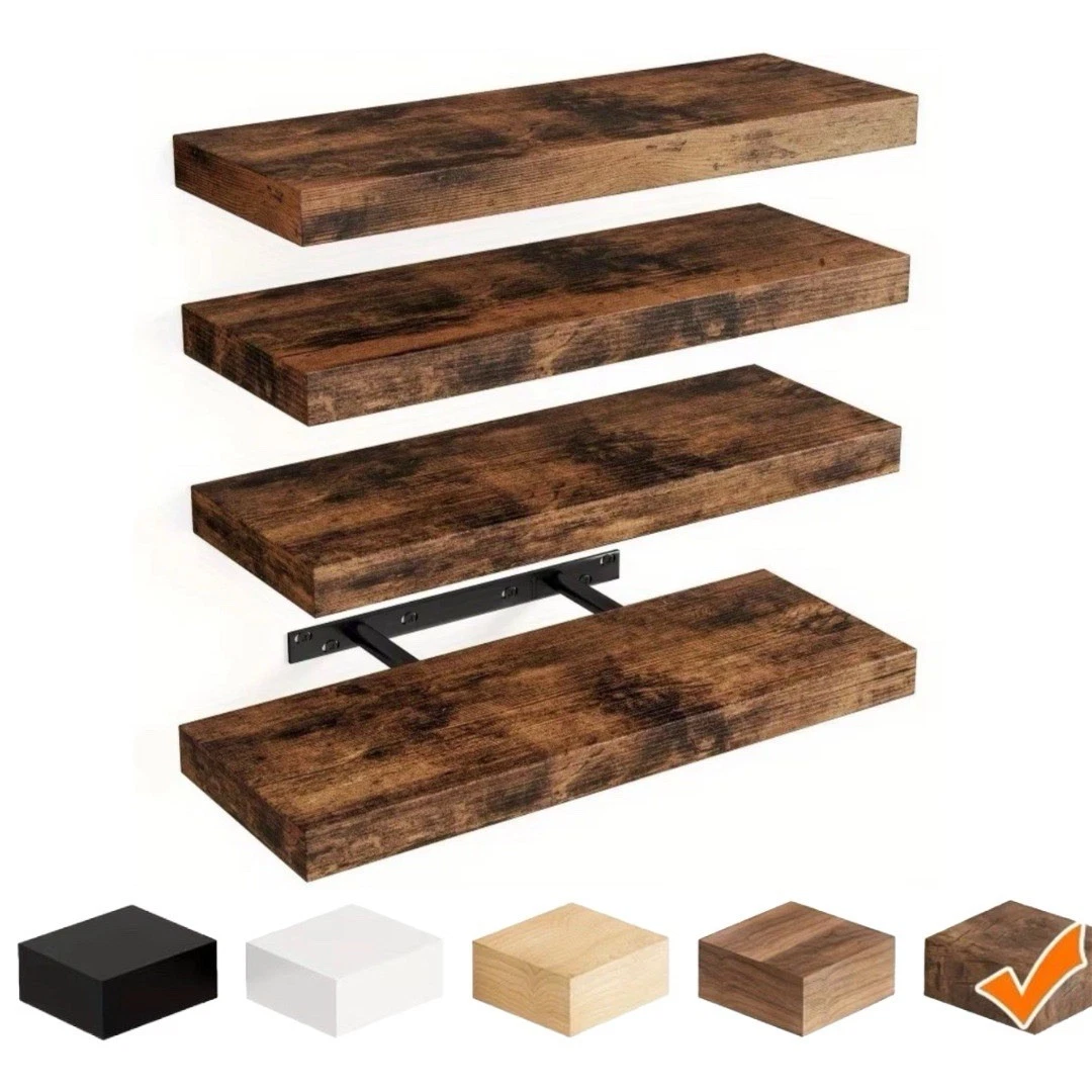 Floating Shelves Set of 4/6 – 15.8" Wall Shelves with Invisible Brackets
Opens in a new window or ta