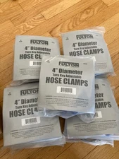 Hose Clamps, 10 pk for $10 - 4 inch Thumb Screw Key Adjustable Stainless Steel