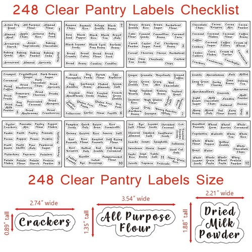 34 Pcs Reusable BPA-Free Plastic Food Storage Containers With 248 Pantry Food... - Picture 5 of 8