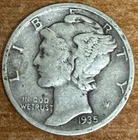 1935 P Mercury Dime 90% SILVER  Free Shipping+ Tracking