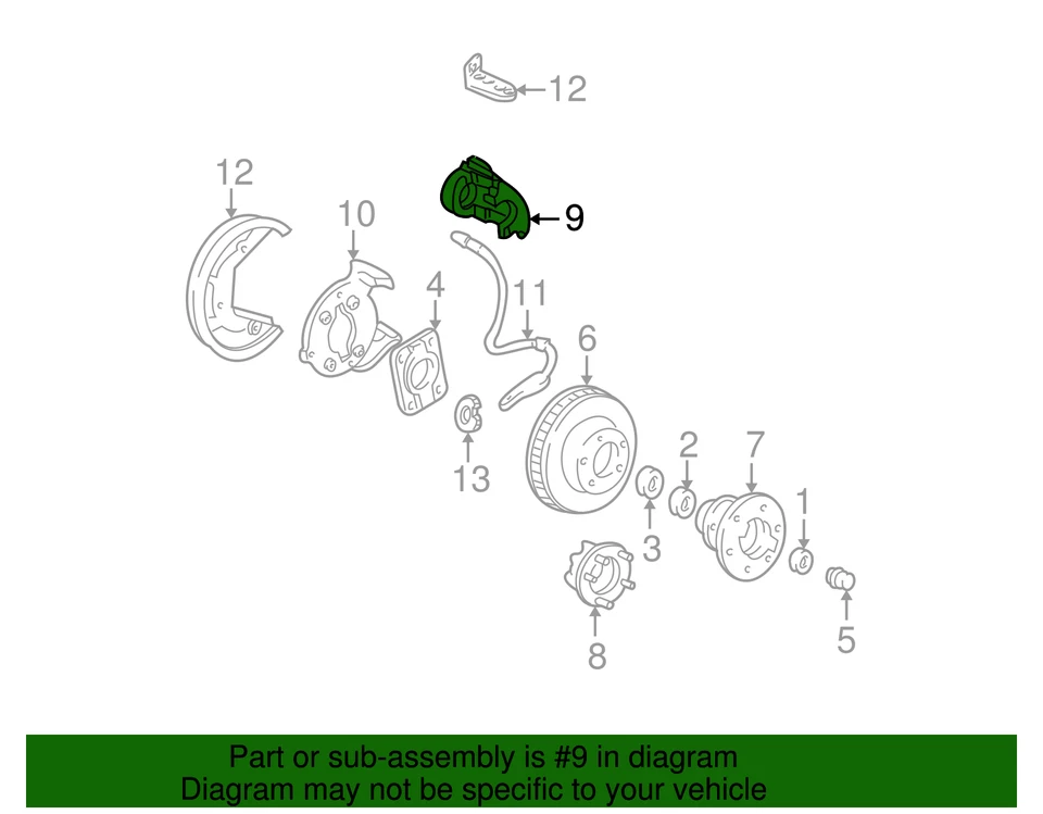 Conjunto de pinza de freno de disco del lado del conductor GM 19242898 genuina Foto 2 de 2
