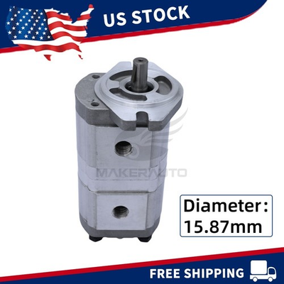#ad #ad HGP 33A F6 6R Shaft 15.87mm For Hydraulic Tandem Double Gear Pump HGP 33A F6 6R $168.99