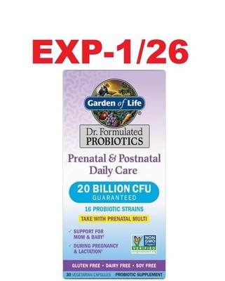 Garden of Life Dr.Formulated Prenatal & Postnatal Daily Care 30ct SEE PIC 4 DATE
