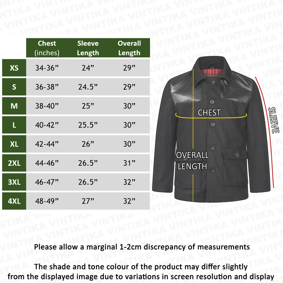 Donkey Jacket Mens Vintage Skinhead Punk MOD Outdoor Work Winter Warm Wool Coat - Image 2 of 4