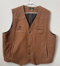 Wyoming Traders Western Work Vest Men's XXL Virgin Wool Western Cowboy