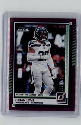 2025 Donruss #197 Julian Love Season Stat Line #/100