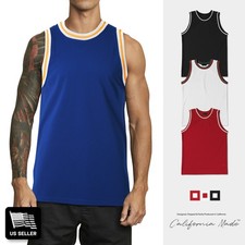 Mens Mesh Tank Top Basketball Jersey Breathable Team Uniform Sportwear Shirt