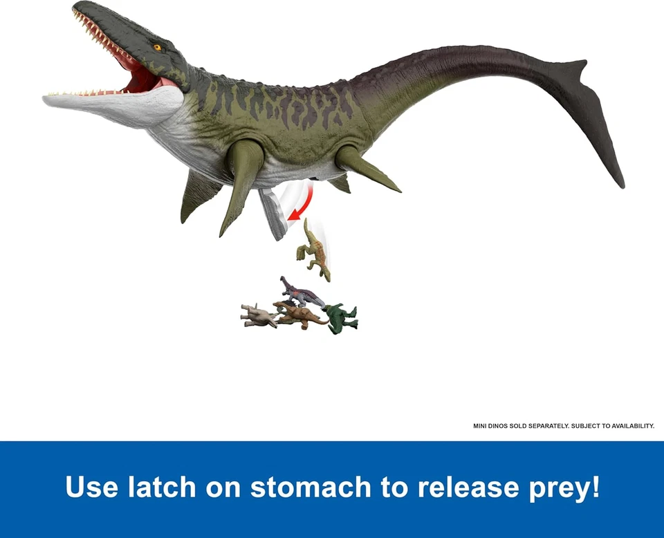 Figura de acción de dinosaurio Mosasaurus súper colosal Jurassic World Rebirth juguete nuevo Foto 4 de 4