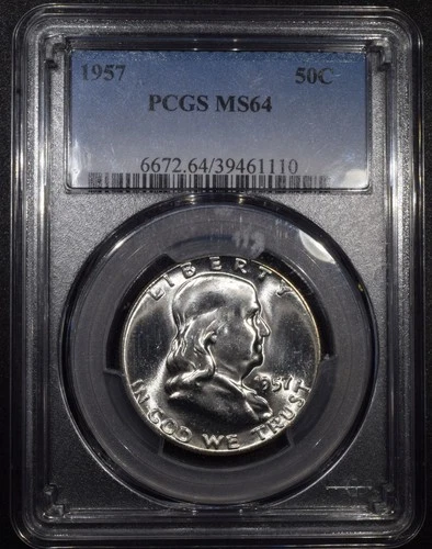 1957 Franklin Half Dollar "PCGS MS64"