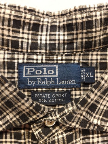 Polo Ralph Lauren Men's Cutaway Shirt XL Estate Sport Plaid Twill Long Sleeve - Picture 2 of 8