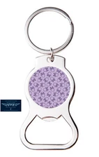 MINNIE MOUSE HEAD BOW PURPLE PATTERN CUSTOM KEY RING KEYCHAIN METAL GIFT