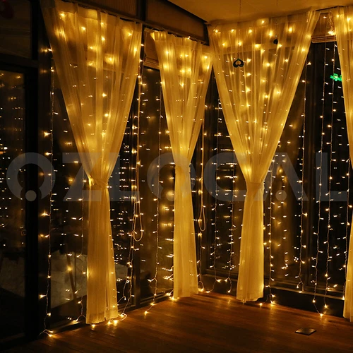300/600 Led Curtain Fairy Lights Wedding Indoor Outdoor Christmas Garden Party - Picture 3 of 23