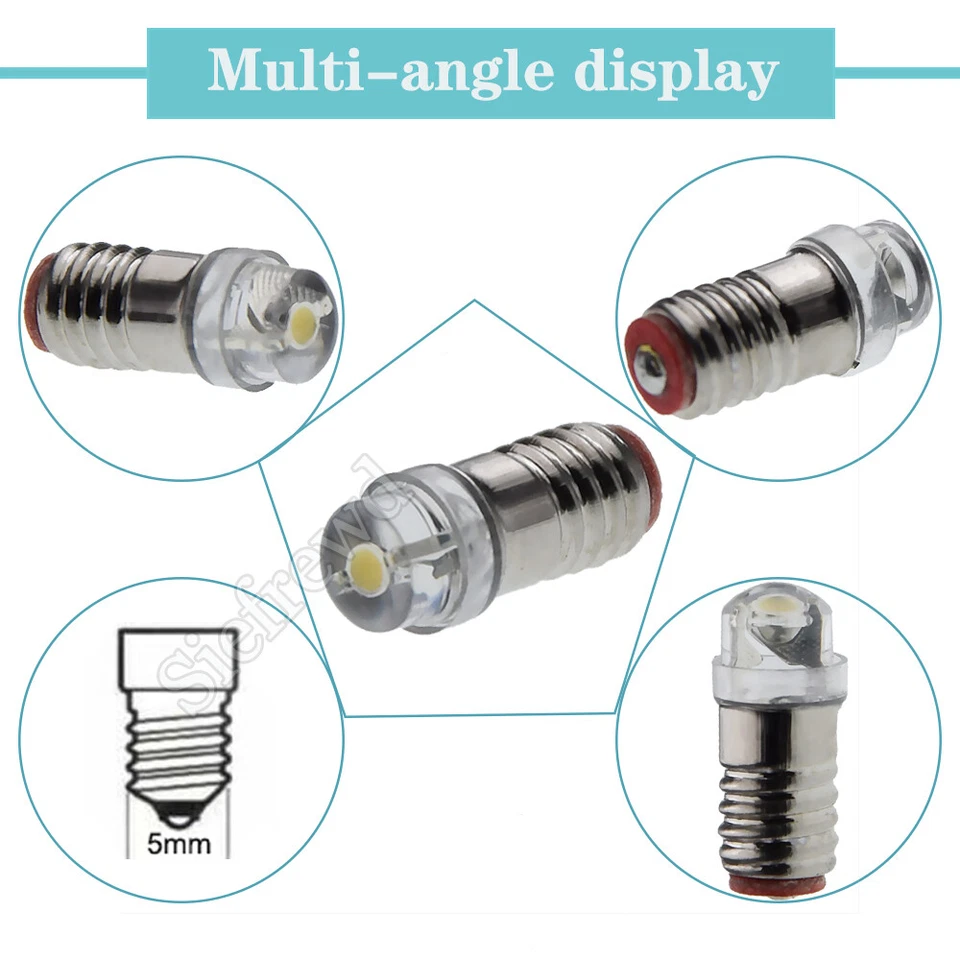 LED Birne E5 Warmweiß 3V/6V/12V DC Weihnachtsleuchter Leuchtmittel Lampe - Bild 4 von 4