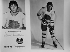 1973 LOUIS CHAISSON AHL HOCKEY AUTOGRAPH PHOTO NOVA SCOTIA VOYAGEURS NHL HALIFAX