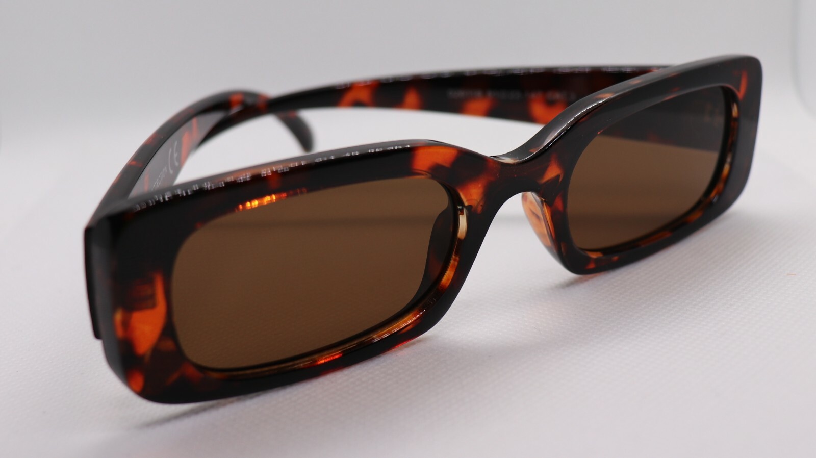 90s Retro Brown Rectangle Sunglasses  -image