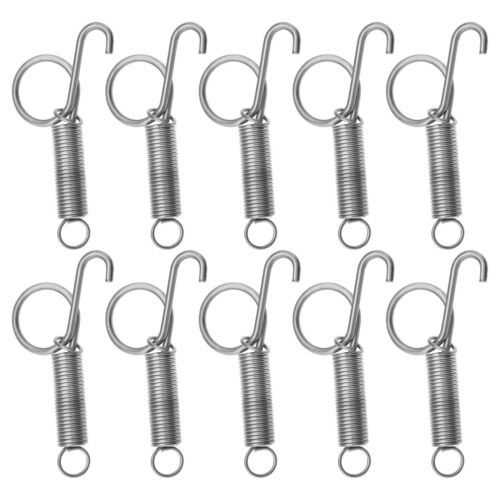 30Pcs Spring Hook Cage Spring Cage Door Hooks Metal Spring Wire Latch Hook 75mm - Picture 1 of 5