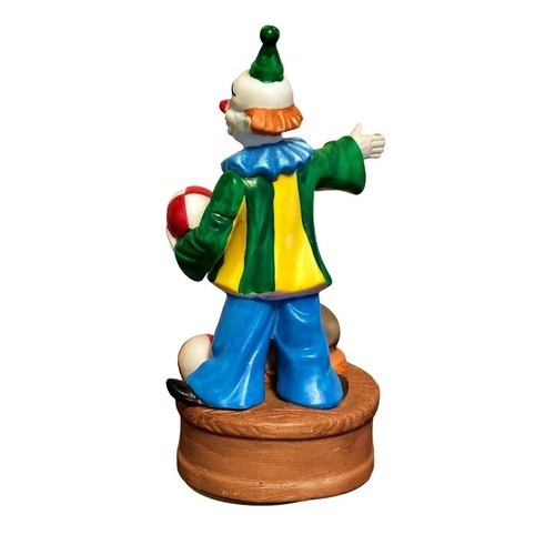 Clown and Seal Revolving Music Box Send in the Clowns Ceramic VTG - SEE VIDEO! - Picture 4 of 7