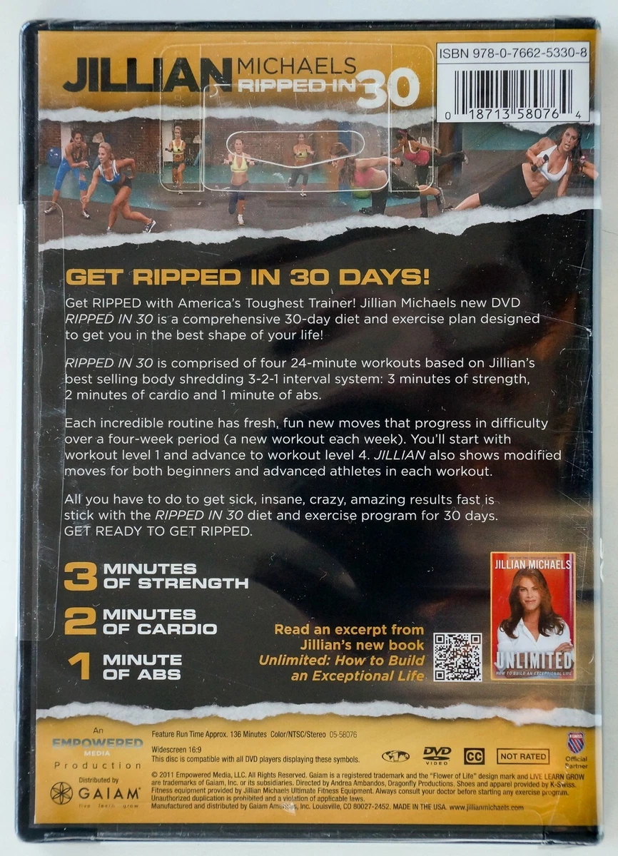 Jillian Michaels Ripped In 30 Schedule