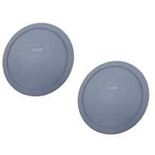 Pyrex 7402-PC 6/7 Cup Cerulean Blue Food Storage Replacement Lid (2-Pack)