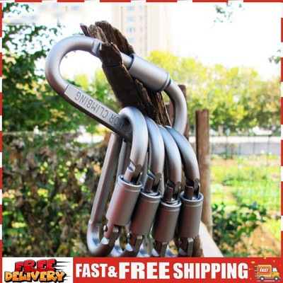 6pcs Multifunction Carabiner Outdoor Climbing Aluminum Alloy D-ring Snap Buckle 