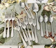 Oneida Stainless Flatware FLIGHT / RELIANCE 15 Pc. Dinner Forks, Teaspoons, ++