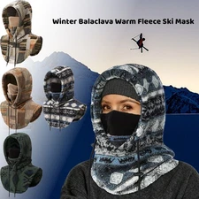 Winter Balaclava Warm Fleece Ski Mask with Neck Cover Windproof Face Covers