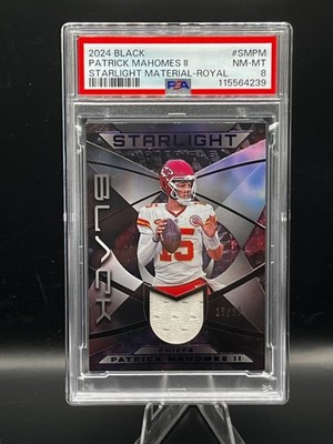 2024 Black - Starlight Materials Patrick Mahomes PSA 8 #15/99 Jersey Number JSY#
