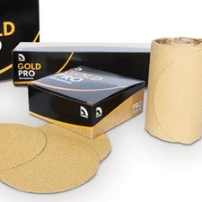 Gold Pro 800 Grit 6" Hook & Loop Sanding Discs, BX/50 082419 USC 082419