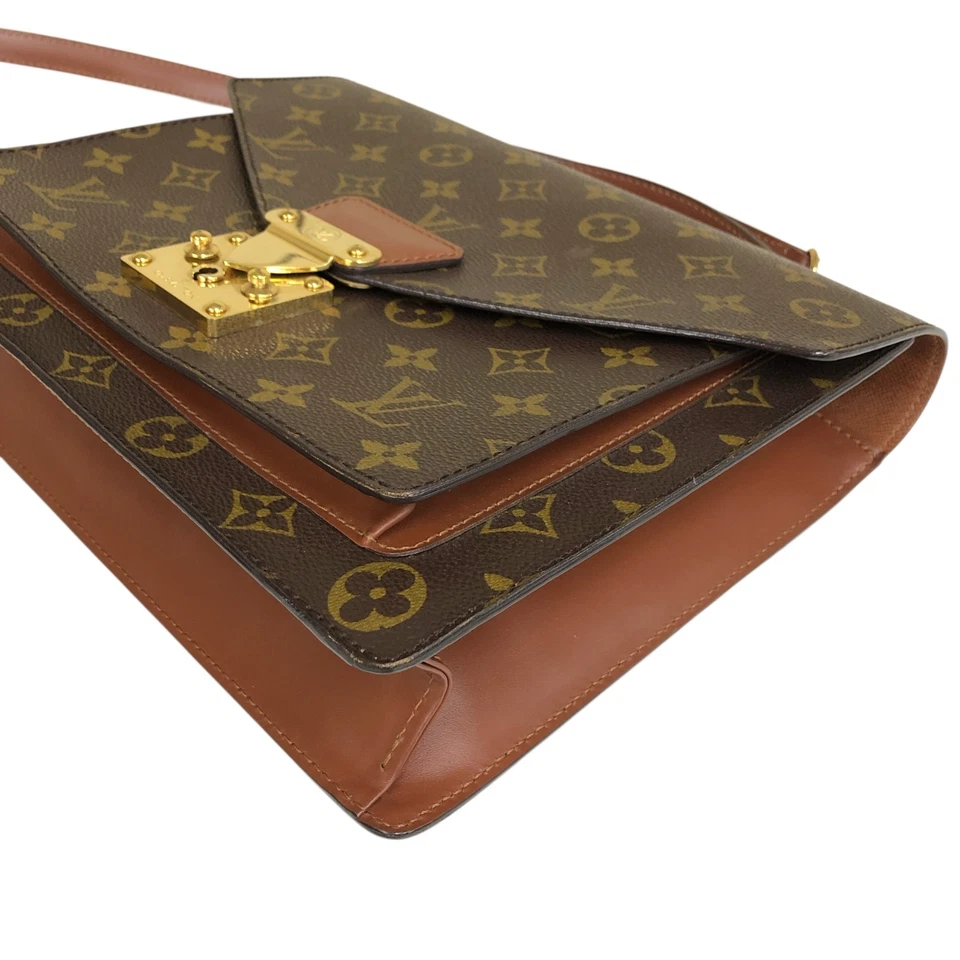 Auténtico bolso de hombro Louis Vuitton Monceau 28 monograma 2 vías M51185 SR0919 Foto 4 de 4