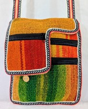 Peruvian Alpaca Wool Crossbody Bag Handmade Colorful Boho Multicolor