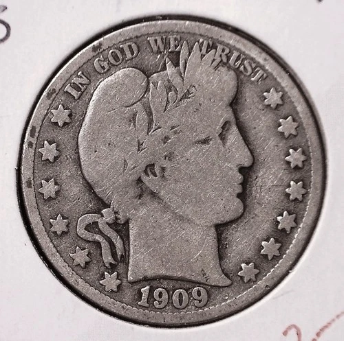1909-S Barber Half Dollar, VG #2716
