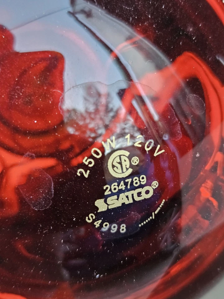 (12) Satco S4998 250 Watt R40 Red Heat Lamp Bulbs - CASE of 12 - Image 3 of 3