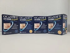 4 Boxes OCuSOFT Lid Scrub Original Moistened Pads for Irritated Eyelids Exp 9/25