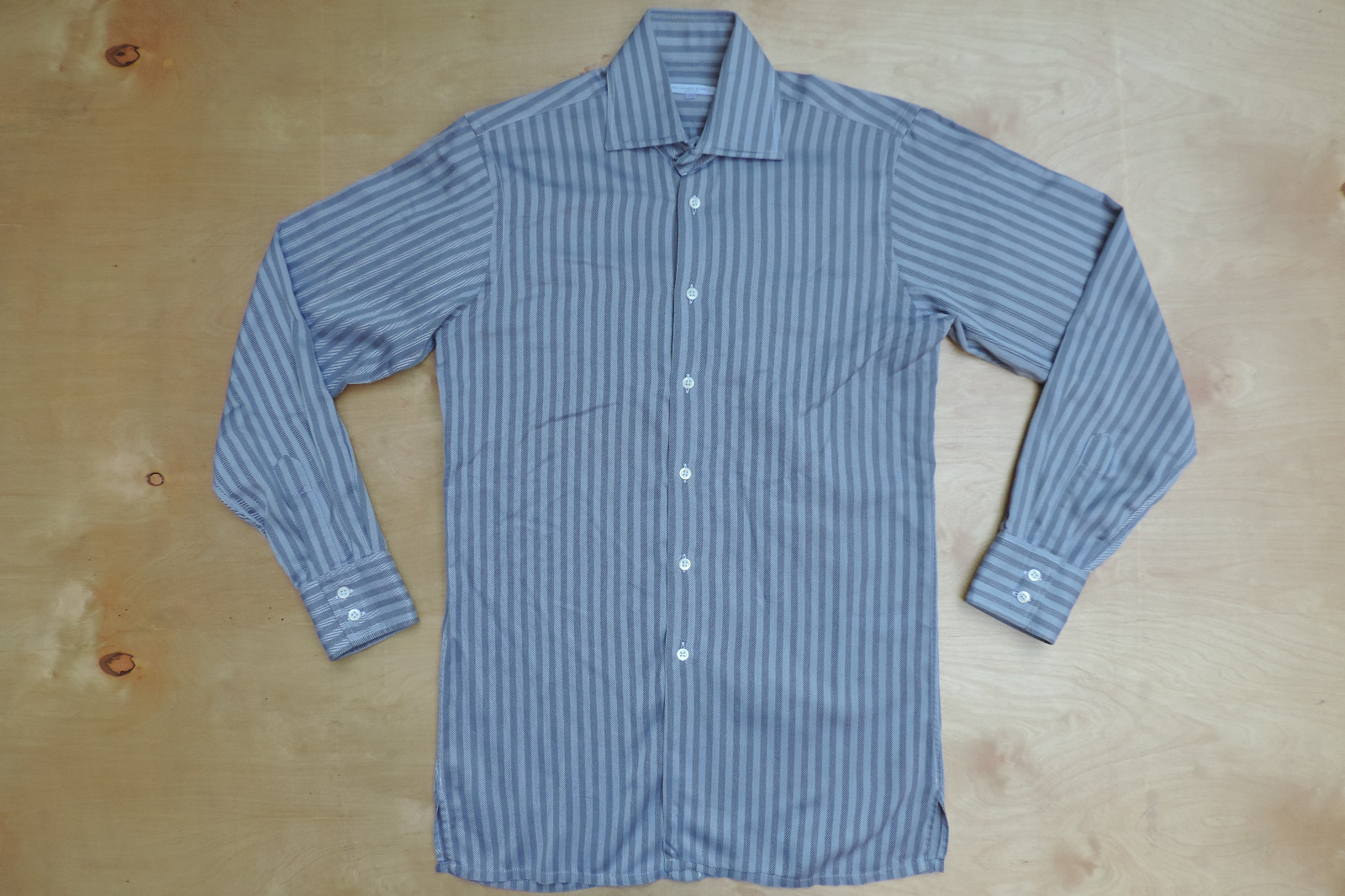 FILA Camicia RICHARD JAMES Savile Row bianca e nera tessuto spina di pesce cotone spalmata 15