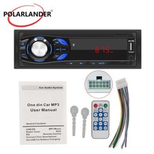 Single 1 Din Car MP3 Bluetooth Player Radio FM Audio Digital USB/AUX/TF Charging
