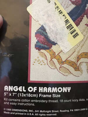 Dimensions Angel of Hatmony counted criss stitch kit. new unopened