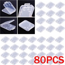 80 Pcs Case Holder for Micro SD SDHC Memory Card Box Storage Hard Plastic N865