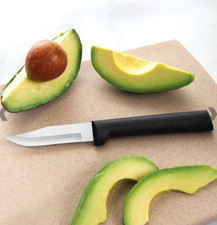 Rada Cutlery Peeling Paring Knife W202 Black Handle Stainless Made in USA