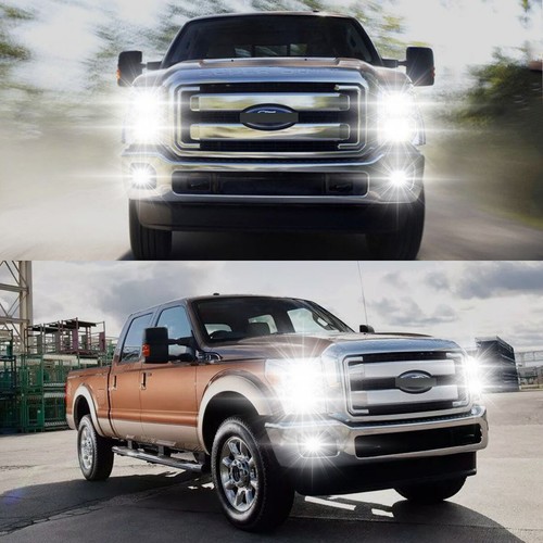For Ford F250 F350 F450 2005-2019 - 6x White LED Headlight Hi/Lo+Fog Light Bulbs - Picture 17 of 18