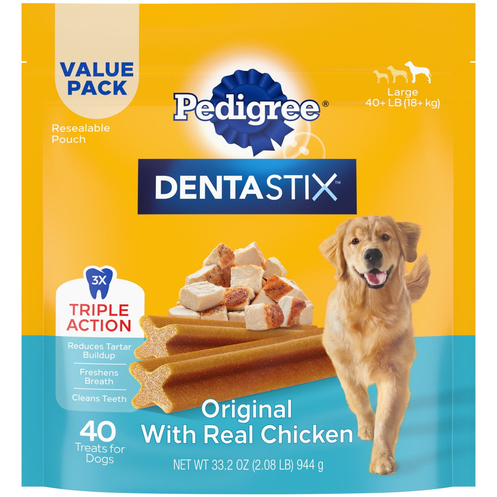  Dentastix Original Flavor, Large Breed Dog Treats, 2.08 Lb.