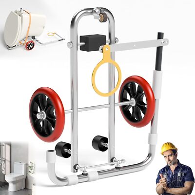 Toilet Installation Jack，Stainless Steel Foldable Toilet Cart Jack with Position