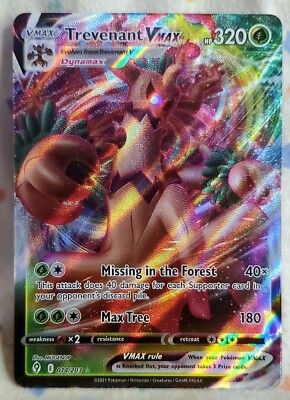 Pokémon TCG Trevenant VMAX Evolving Skies 014/203 Holo